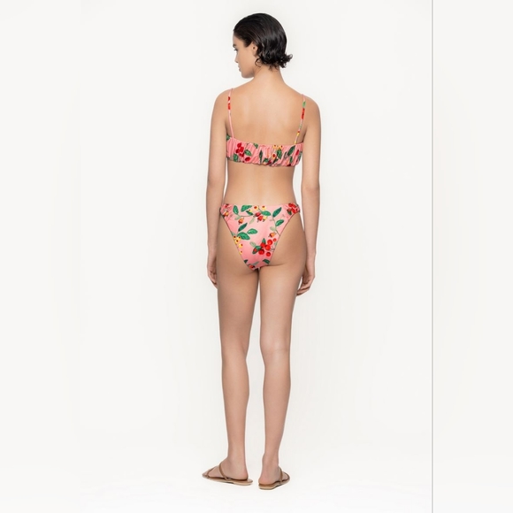 AGUA BY AGUA BENDITA Eneldo Band Swim Top In Floral Print size M - Picture 4 of 8